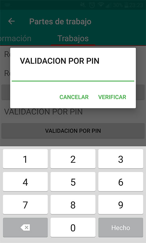App validacion por pin