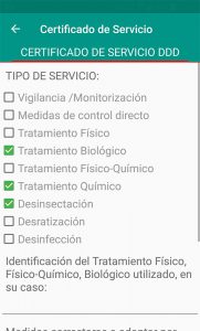 Certificados de plagas