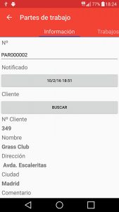 informacion partes de trabajo