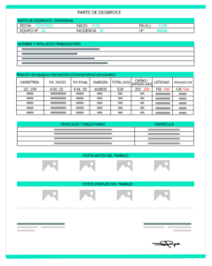 parte desbroce programa mantenimiento carreteras y jardines