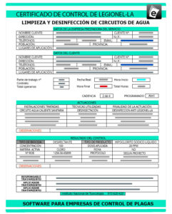 Plantilla control legionela